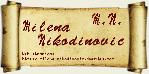 Milena Nikodinović vizit kartica